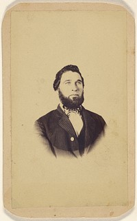Unidentified man with a beard sans moustache, printed in vignette-style