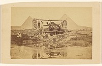 Saquieh pres des Pyramides. by Wilhelm Hammerschmidt