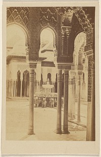 Interior view of columns, the Alhambra