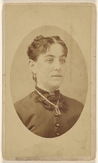 Unidentified woman, printed in quasi-oval style by A A Smith