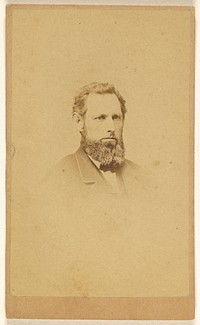 Unidentified bearded man, printed in vignette-style by C E Edwards