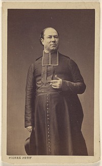 Unidentified clergyman standing, holding a hat by Pierre Petit