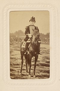 Eugene Louis Jean Joseph Bonaparte on horseback by Leon Crémière and Cie