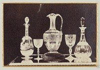 Two decanters, two goblets and a pitcher by Alexander Nichol
