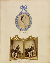Photo collage including Mrs. Fox, Mr. and Lady A. Larking, and Mr. and Lady E. Heneage