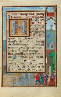 Border with a Captured Prophet before a Prince or King by Simon Bening