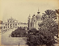 Lucknow; The Gate and Garden of the Hooseinabad Emambara by Samuel Bourne