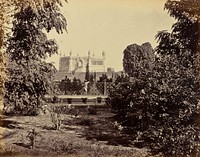 Cawnpore; The Memorial Well, Seen through Trees from the South by Samuel Bourne