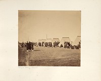 Camp de Châlons. The quarters of the Zouaves of the Imperial Guard. by Gustave Le Gray