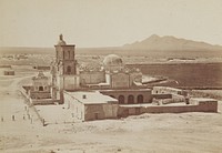 General View of San Xavier Mission Arizona by Carleton Watkins