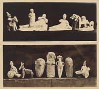 Rude Figures in terracotta; including grotesque Riders and Charioteers, and images of Aphrodite (Mylitta or Astarte) and Hermaphroditos by Stephen Thompson