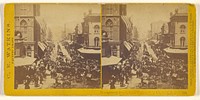 Montgomery Street, from Market, July 4th, 1864, S.F. (#583) by Carleton Watkins
