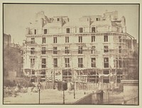 Building with scaffolding, Place de La Madeleine by Hippolyte Bayard