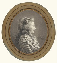 Portrait of a Young Lady in Profile by Henri Pierre Danloux