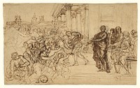 Saint Cecilia Giving Alms to the Poor by Pietro da Cortona