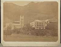 View in Hong-Kong - The Episcopal Church - The Goverment Palace and Hurd & Co.'s American Mercantile House - The Plaza in Foreground by Felice Beato