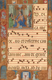 Initial I: The Virgin and Child with the Gentleman from Cologne