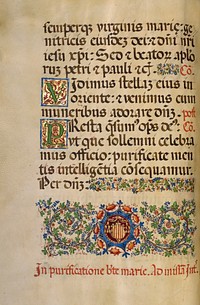 Decorated Initial V; Decorated Initial P by Fra Vincentius a Fundis