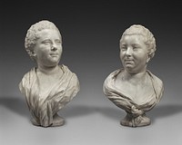 Busts of Two Sisters: Bust of Mme. Brigitte François Elisabeth de Lansire, née Garnier d'Isle; Bust of Mme. Adélaïde Julie Mirleau de Neuville, née Garnier d'Isle by Jean Baptiste Pigalle