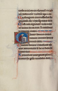 Initial C: A Priest Praying at an Altar by Bute Master