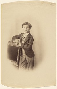 Portrait of an Unidentified Boy Leaning on a Chair by Gustave Le Gray