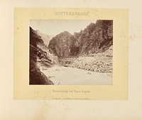 Gotthardbahn: Tessinbrücke bei Dazio Grande by Adolphe Braun and Cie