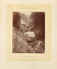 Gotthardbahn: Grünbach Schlucht by Adolphe Braun and Cie
