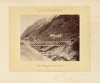 Gotthardbahn: Obere Wattinger-Reussbrücke by Adolphe Braun and Cie