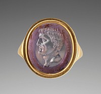 Amethyst intaglio depicting Mark Antony by Giovanni Calandrelli