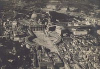 Aerial shot of St. Peter's Basilica, the Vatican, Rome by Fédèle Azari