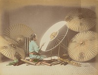 Umbrella Maker by Kusakabe Kimbei