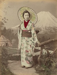 Woman with Parasol by Kusakabe Kimbei