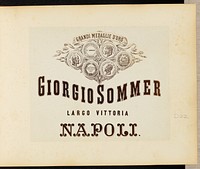 Title Page: Giorgio Sommer, Largo Vittoria, Napoli by Giorgio Sommer