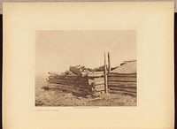 A Grave-house - Piegan by Edward S Curtis