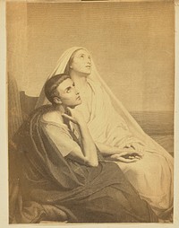 Man and woman gazing upwards
