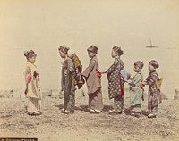 Children Playing by Kusakabe Kimbei