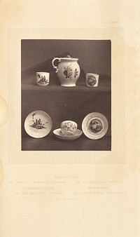 Milk pot with cups and saucers by William Chaffers