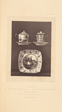 Two cups, two saucers, and a plate by William Chaffers