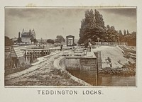 Teddington Locks by Henry W Taunt