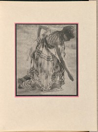 Female dancer as a nymph, bowing by Baron Adolf de Meyer