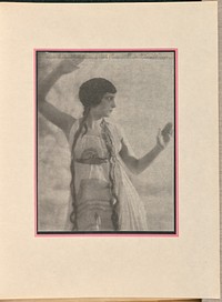 Female dancer as a nymph, with raised arms by Baron Adolf de Meyer