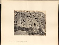 Facade of the Smaller Rock Temple, Abou Simbel by Francis Frith