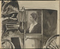 Woman in a carriage
