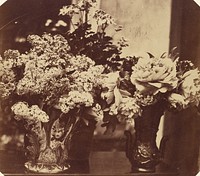 Vases of Flowers by Louis Désiré Blanquart Evrard