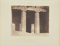 Béni-Haçan. Architecture Hypogéenne - Tombeau d'Amoneï by Félix Teynard