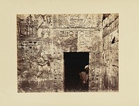 Egypte. [sic] Bas relief dans la 2eme cour á droite du temple de Ramessès by Félix Bonfils