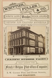View of Whittier, Fuller and Company's Store, Southwest Corner Pine and Front Streets by I W Taber