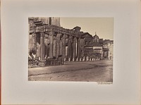 Le Temple d'Antonin et de Faustine, avec les débris dits du Temple de Romulus aujourd'hui appartenant à l'église de SS. Cosme et Damien by James Anderson