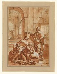 Joseph Interpreting the Dreams of his Fellow Prisoners by Francesco Salvator Fontebasso
