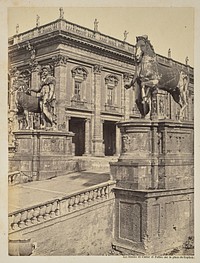 Les Statues de Castor et Pollux sur la place du Capitole by James Anderson